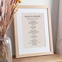 Wedding Vows Or Song Lyrics Linen Anniversary Print, thumbnail 1 of 3
