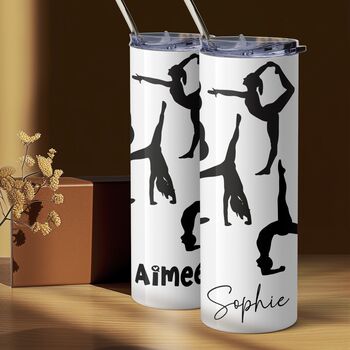 Personalised Gymnastics Insulated Travel Cup – Hot And Cold Drinks Bottle, 2 of 7