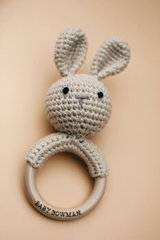 Crochet Rabbit Baby Gift Set In Keepsake Box, 5 of 9