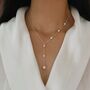 Chelsea Ivory Silver Pearl Drop Jewel Gift Necklace, thumbnail 5 of 5