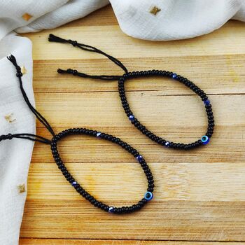 Black Beads Elegant Daily Bracelet For Kids, 3 of 5