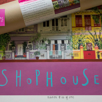 Singapore Shophouses Art Print, 2 of 5