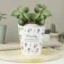Personalised Wild Flowers Plant Pot, thumbnail 3 of 4