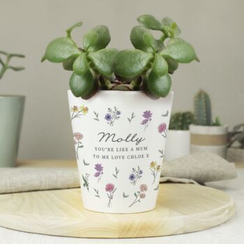Personalised Wild Flowers Plant Pot, 3 of 4