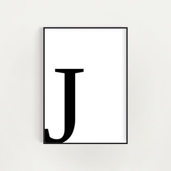 Personalised Bold Uppercase Initial Wall Print, 3 of 5