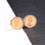 1975 50th Birthday Decimal One Penny Coin Cufflinks, thumbnail 1 of 5