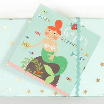 Glittery Mermaid Birthday Card, 5 of 5