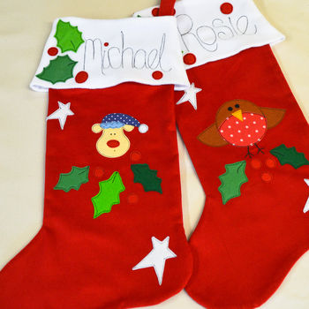 Personalised Christmas Stocking By Sew Very English