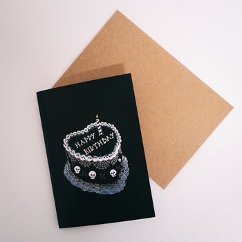 Gothic Birthday Cake Card, 4 of 7