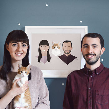 Personalised Family Portrait Print, 4 of 6