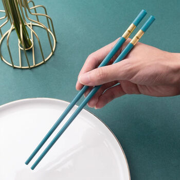Five Pairs Non Slip Reusable Fiberglass Alloy Chopstick, 2 of 5