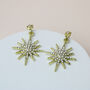 Gold Or Silver Sparkly Star Dangle Stud Earrings, thumbnail 2 of 9