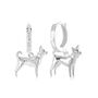 Sterling Silver Chihuahua 3D Earrings, thumbnail 1 of 5