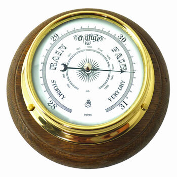 Traditional Barometer And English Oak Mount, 2 of 9