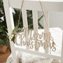 Wooden Merry Christmas Chair Signs With Foliage, thumbnail 1 of 3