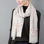 Personalised Embroidered Floral Scarf, thumbnail 4 of 12