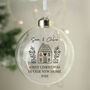 First Christmas In Our New Home Glass Bauble, thumbnail 1 of 5