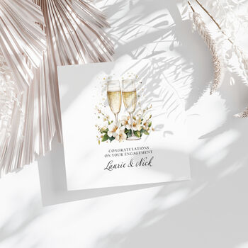 Personalised Engagement Card Champagne Design, 2 of 2