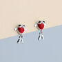 Sterling Silver Tiny Goldfish Stud Earrings, thumbnail 1 of 4