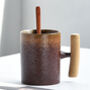 Flame Ii – Ceramic Mug With Wood Handle, thumbnail 1 of 2