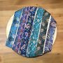 Luxurious 100% Silk Liberty Print Skinny Scarf Blue Shades, thumbnail 6 of 6