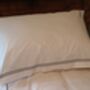 300 Tc Organic Cotton Sateen Embroidered Line Bed Linen, thumbnail 1 of 4