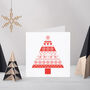 Handmade Letterpress Snow Tree Card Pack, thumbnail 1 of 2