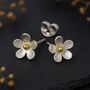 Sterling Silver Forget Me Not Flower Stud Earrings, thumbnail 4 of 11