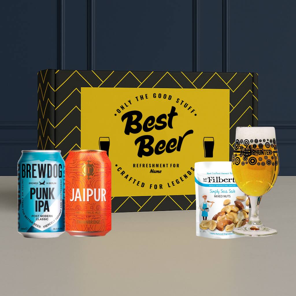 Personalised Ipa Craft Beer Happy Birthday Gift Box With Glass, 1 of 3