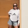 Whale Unisex White Sweatshirt, thumbnail 2 of 5