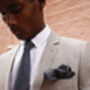 Mens Tonal Green/Blue Floral Cotton Pocket Square, thumbnail 5 of 9