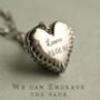 Silver Heart Clamshell Locket Necklace, thumbnail 4 of 9