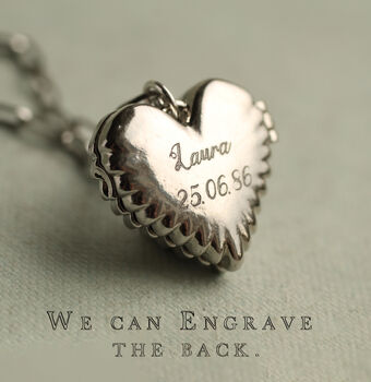 Silver Heart Clamshell Locket Necklace, 4 of 9