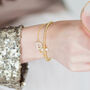 Personalised Bridesmaid Pearl Initial Bracelet, thumbnail 6 of 9