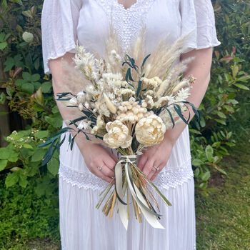 Pampas Grass Wedding Flowers With Eucalyptus, 2 of 7