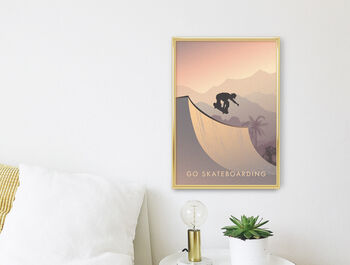 Go Skateboarding Travel Poster Art Poster, 2 of 8