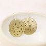 Sterling Silver And Brass Cut Out Star Disc Earrings, thumbnail 1 of 5