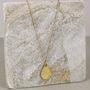 Organic Teardrop Necklace With White Sapphire, thumbnail 2 of 4