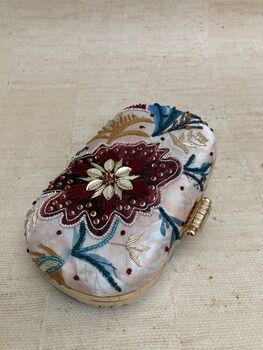 Spring Bloom Handcrafted Oval Clutch, 4 of 5