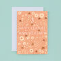 Leather Floral 3rd Anniversary Card, thumbnail 2 of 2