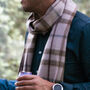 Men's Personalised Pure Cashmere Check Scarf, thumbnail 2 of 12
