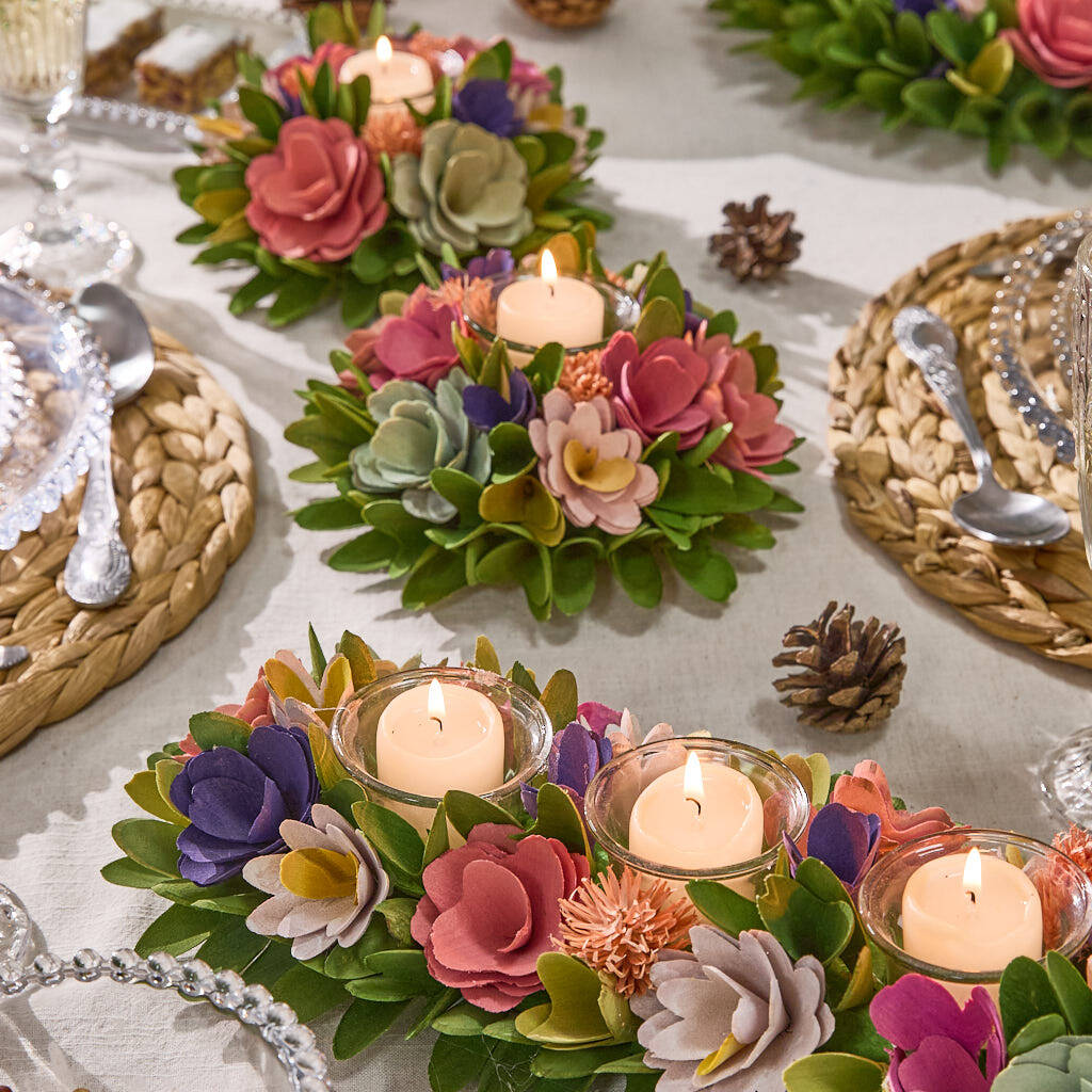 Camerton Floral Candle Holders, 1 of 9