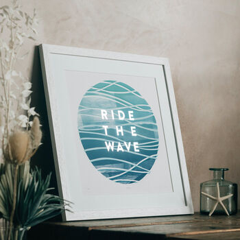 Ride The Wave, Nautical Ocean Wave Print, 3 of 4