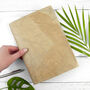 Vegan Teak Leaf Leather A5 Refillable Notebook, thumbnail 8 of 12