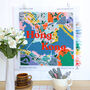 Old Hong Kong City Map Tapestry Kit, thumbnail 2 of 9