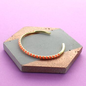 Enamel Coloured Twisted Bangles, 7 of 11