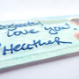 Custom Photo And Embroiderd Handwriting Wedding Dress Label, thumbnail 6 of 6