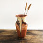 Handcrafted Bulgarian Flower Vase In Beige And Black, thumbnail 2 of 4
