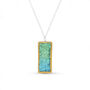 Emerald Turquoise Lagoon Small Drop Sterling Silver Pendant, thumbnail 1 of 6