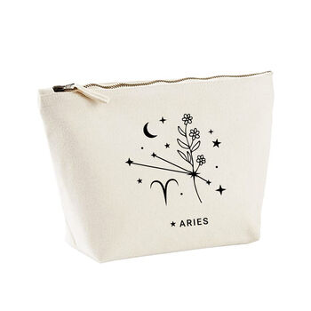 Aries Star Sign Zodiac Cosmetic Bag Gift, 2 of 2